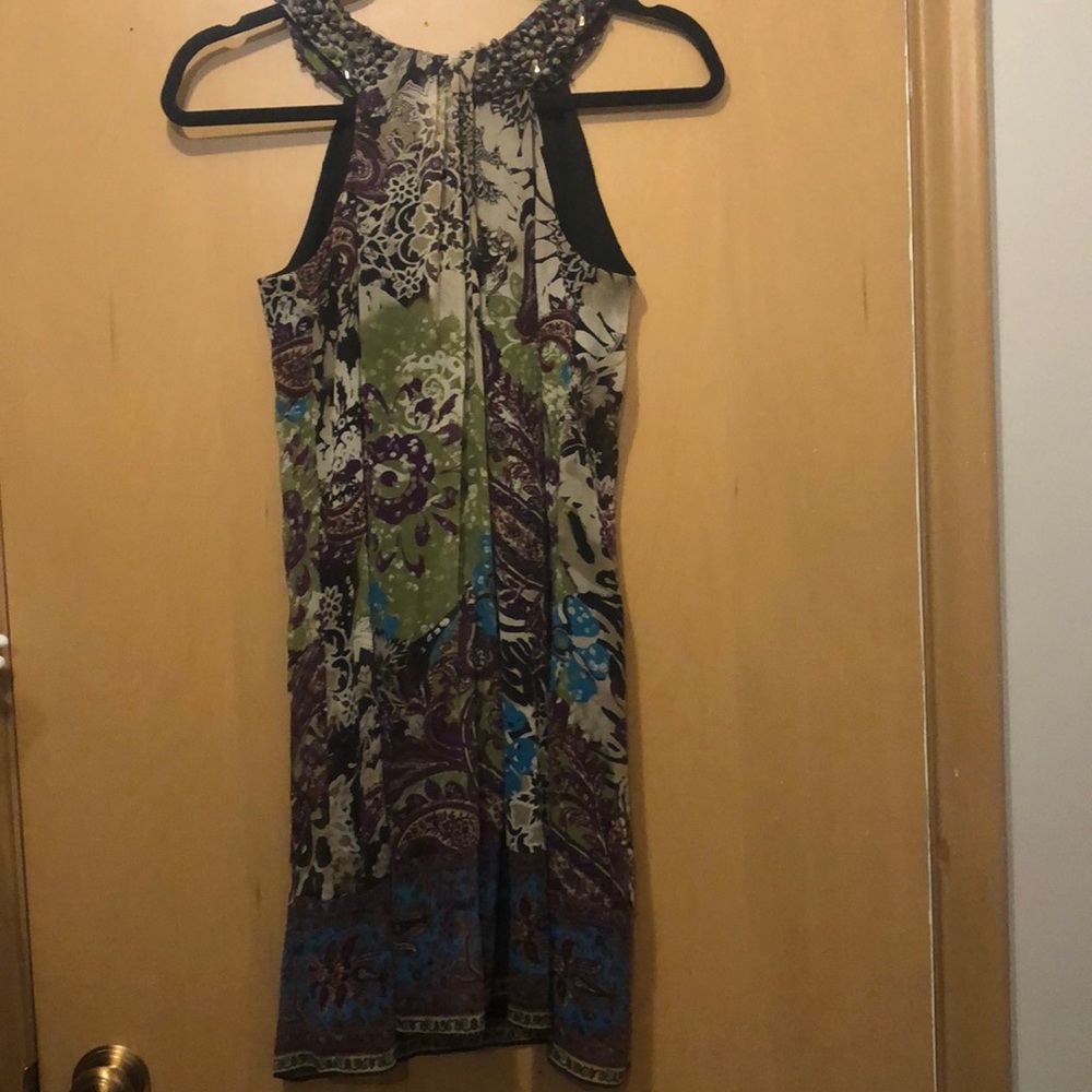 multi colored cocktail dress! Size 2